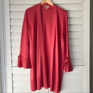 Loft Outlet Coral Bell Sleeved Cardigan